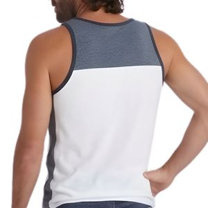 Camiseta sin mangas de algodón a rayas para hombre, chaleco de gimnasio sin mangas para verano, tela suave y transpirable, ropa deportiva ajustada, Sando - Product Image 2