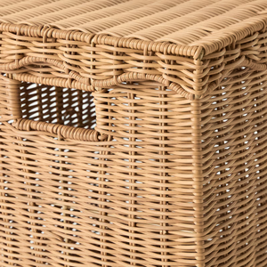 Premium Quality Eco-Friendly Rattan Woven Storage <b>Basket</b> Square Box Scalloped Lid Table Decoration Multifunction Office Use - Product Image 3