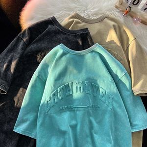 Camisetas de Hombre al por Mayor, Personalizadas con Relieve, Tallas Grandes, 100% Algodón, Estilo Hip-hop Urbano, de Lujo, de Marca Famosa, con Diseño Impreso - Product Image 1