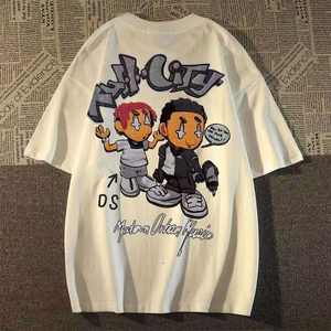 Puff Printing T Shirts 100 Cotton <b>Letter</b> <b>Foam</b> Screen Printing Hip Hop Oversized Tshirts for Men - Product Image 3