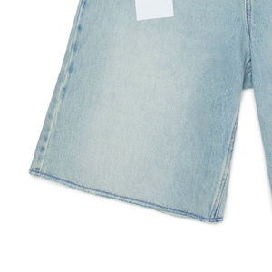 Shorts en jean à jambes larges au design élégant pour garçons, effet délavé, haute qualité et logo personnalisé pour commande en gros, service OEM - Product Image 3