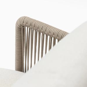 Fauteuils de jardin Ciara en teck massif de haute qualité avec corde tressée et coussin pour usage extérieur - Product Image 5