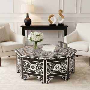 Belladec Bone Inlay <b>Console</b> <b>Table</b> with Drawer Handmade Modern Leg Eco-Friendly Lightweight Durable Design Home Furniture - Product Image 2