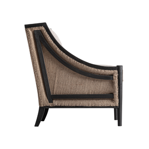 Sillón de Salón Interior de Teca Sólida de Lujo, con Cojín Acolchado, Cómodo y Elegante, Mueble Premium para Sala de Estar u Hotel - Product Image 4