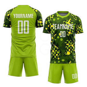 ชุดฟุตบอลชาย ลายจุดสีเขียว เสื้อซับลิเมชั่น กางเกงขาสั้น คอกลม แห้งเร็ว ทรงสปอร์ต สำหรับผู้ใหญ่ ทุกฤดูกาล - Product Image 5