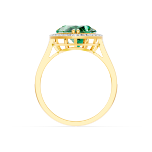 Anillo de Oro Sólido de 14K, 9K, 10K, 18K con Gema de Laboratorio de 5.5Ct, Certificado IGI, RJC, ODM, OEM, Fabricante de Joyería Fina Ética, Venta al Por Mayor E20134 - Product Image 4