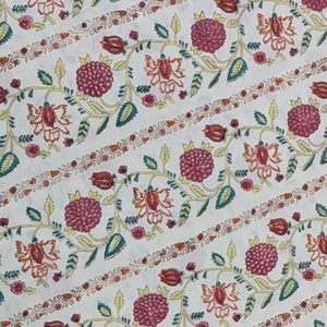 Floral Canvas Cotton Hand block printed 6 seater <b>Round</b> <b>Table</b> <b>Cloth</b> Eco-friendly handcrafted in India Premium <b>table</b> cover - Product Image 4