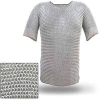 Haubert classique médiéval fait main pour homme, en aluminium argenté, style tunique gothique streetwear, costume de cosplay