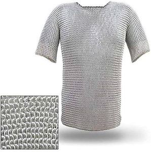 Camisa de Malla Medieval Clásica Hecha a Mano para Hombre, Túnica de Aluminio Plateado, Estilo Gótico, Disfraz de Cosplay - Product Image 4