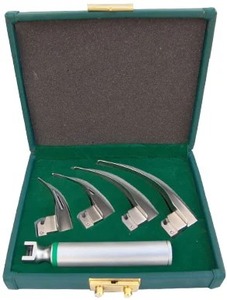 Macintosh Fiber <b>Optic</b> Laryngoscope <b>Instrument</b> Set 5 Blades Professional Manual Intubation Equipment Stainless - Product Image 3