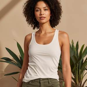 เสื้อกล้ามสายเดี่ยวถักสำหรับผู้หญิงเหมาะสำหรับชุดลำลองและชุดอยู่บ้าน - Product Image 1