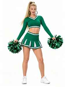 ชุดเชียร์ลีดเดอร์ Solid Traders Flash Cheer Performance Wear ผลิตจากโพลีเอสเตอร์ 100% พิมพ์ลายดิจิทัล ทรงยืดหยุ่น สวมใส่สบาย สำหรับผู้หญิง - Product Image 2