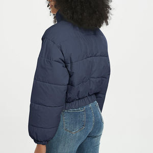<b>Cropped</b> <b>Puffer</b> <b>Jackets</b> for Ladies Plus Size Winter Wear Short Bubble Coat Style 100% Polyester Detachable Collar - Product Image 6