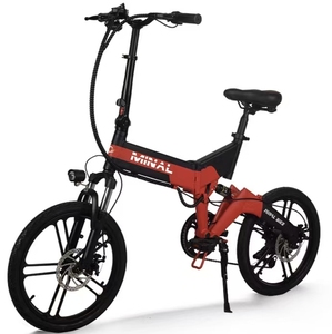20*1.95-inch tires, aluminum <b>frame</b>, 48V 10AH lithium battery, LCD color display, dual suspension, folding electric <b>bicycle</b> - Product Image 1