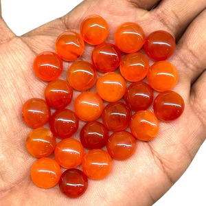 Cabochon rond en cornaline naturelle 11 mm, pierre orange, pierres précieuses en vrac, prix de gros, lot en vrac pour la fabrication de bijoux - Product Image 4
