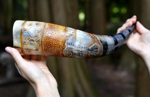 Jarra de Cuerno de Búfalo para Beber, Hecha a Mano, Recipiente Tradicional para Beber, Apta para el Hogar y Eventos - Product Image 6