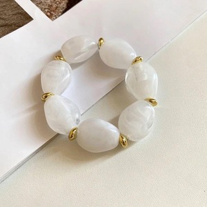 Bracelet et jonc en résine faits à la main, torsadés, élégants, bijoux fantaisie pour femmes, accessoires, bagues tendance, bagues fantaisie - Product Image 1
