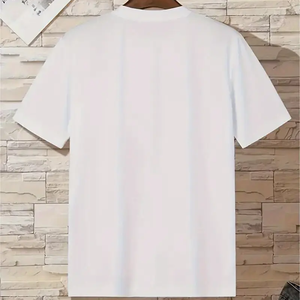 T-shirts tissés pour hommes coupe classique personnalisés 100 % coton écologique à manches courtes col ras du cou streetwear imprimé DTG vente en gros - Product Image 2