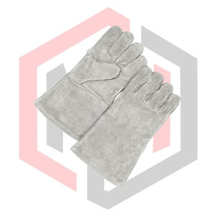 ถุงมือเชื่อมสีเทาพร้อมซับในผ้าฝ้าย ยืดหยุ่น ระบายอากาศได้ดี ทนต่อการฉีกขาด ทนต่อการสึกหรอ ฉนวนกันความร้อน ป้องกันไฟฟ้าสถิตย์ ป้องกันแรงกระแทก - Product Image 2