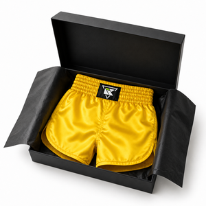 Pantalones Cortos de Muay Thai Amarillos para Hombre, Pantalones Cortos Deportivos Transpirables de Satén para Entrenamiento de Kickboxing, Pantalones Cortos de Muay Thai para Adultos - Product Image 6