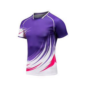 Uniforme de rugby à manches courtes pour hommes personnalisé et maillot de rugby en tricot à la mode, ensemble de maillots de rugby - Product Image 2