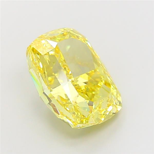 เพชรทรงคุชชั่นคัทสีเหลืองสดใส คุณภาพเยี่ยม ได้รับการรับรองจาก CVD เหมาะสำหรับเครื่องประดับชั้นดี - Product Image 2