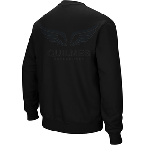 OEM Service Wholesale Custom Logo Solid <b>Black</b> Crewneck Sweatshirt Men Cotton <b>Fleece</b> Pullover Unisex Regular Fit Streetwear - Product Image 3