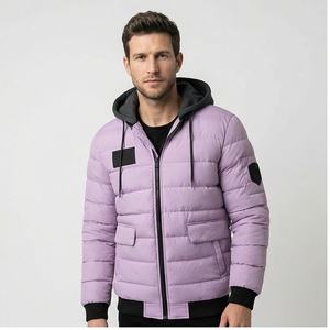 Veste bouffante d'hiver de haute qualité pour hommes, tendance, col mandarin, tissu léger de travail, nouveau modèle Oem Xl en nylon - Product Image 1