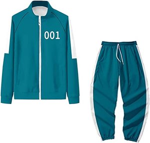 ชุดวอร์มสีเขียวอมฟ้าแบบ unisex เสื้อแจ็คเก็ตมีฮู้ดพร้อมเชือกผูก กางเกงเข้าชุด สีพื้น พิมพ์ลายดิจิทัล ระบายอากาศได้ดี น้ำหนักเบา ผลิตจากผ้าฟลีซ - Product Image 6