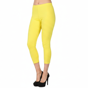 Leggings de Cintura Alta para Mujer, Coloridos, de Longitud Completa, Acanalados, de Algodón/Fibra de Bambú, Tejido de Punto, Secado Rápido, Transpirables, Ajustados, Elásticos para Correr - Product Image 4