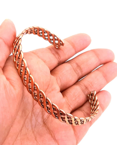 Elegant Vintage Copper Cuff Bracelet Adjustable Antique Plated Hammered Open Bangle Unisex Wrist Jewelry Modern <b>Laser</b> <b>Engraving</b> - Product Image 2