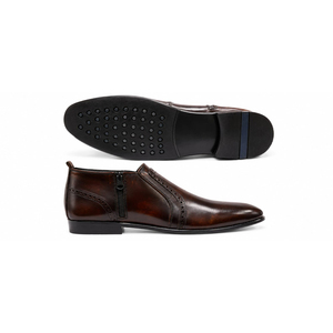Chaussures pour hommes en cuir pleine fleur LEATHER STUDIO, couleur personnalisée, bout pointu, à double boucle, anti-perforation, antidérapantes, faites à la main - Product Image 2