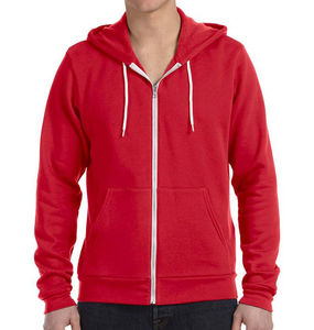 Sweat à capuche zippé en polaire violet pour homme, impression personnalisée, logo et tissu sur mesure, option grandes tailles - Product Image 4