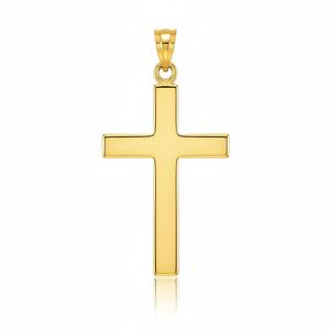 Bijoux souvenirs chrétiens en gros, cadeaux religieux personnalisés, pendentif croix plaqué or - Product Image 6