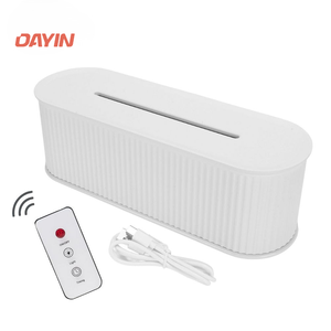 Slim Flame Effect Humidifier 300ml USB Ultrasonic Aroma <b>Diffuser</b> RGB <b>LED</b> <b>Light</b> Low Noise Auto Shut Off - Product Image 2