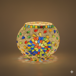 Jarrón de Mesa Bohemio de Vidrio Borosilicato Hecho a Mano con Iluminación, Hojas Coloridas, Colores Personalizados, Decoración para el Hogar y Oficina, Venta al por Mayor GGS - Product Image 1