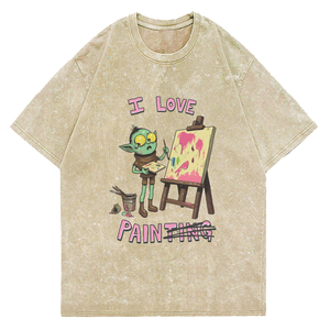 Camiseta Oversize 100% Algodón, 180-300gsm, Peso Pesado, con Relieve 3D, Diseño Gráfico Personalizado, Premium, para Hombre y Mujer, Casual - Product Image 1