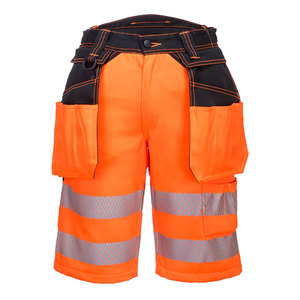 Shorts de travail haute visibilité pour hommes, 100% coton, logo brodé, poches cargo, bandes réfléchissantes - Product Image 4