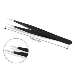 New Colorful Stainless Steel Eyelash Tweezers 2 Pieces <b>Set</b> Curved 90 Degree Pointed Tip False Eyelash Extension Durable - Product Image 4
