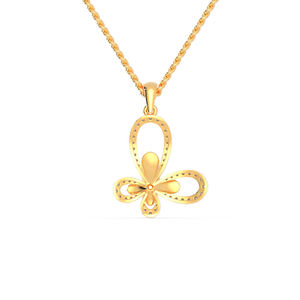 Colgante de Mariposa de Oro Sólido de 14K Amarillo con Diamante Cultivado en Laboratorio, Joyería Clásica Hip Hop para Mujer, Uso Diario, Corte Brillante, Charms IGI - Product Image 3