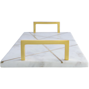 Luxury Marble Plated Storage Tray <b>Decorative</b> Bathroom Organizer for Toiletries Perfume Cosmetics & Sink Accessories At Low Price - Product Image 3
