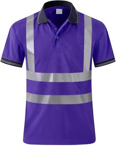 Polo de travail haute visibilité en polyester écologique certifié CE, avec logo d'entreprise brodé sur mesure, vêtements de sécurité durables - Product Image 2