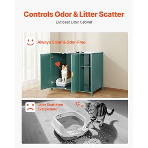 Box per Gatti Autopulente da 41,3 Pollici con Divisorio, Lettiera Automatica con Cassetto Rimovibile - Per Casa o Ufficio - Product Image 2