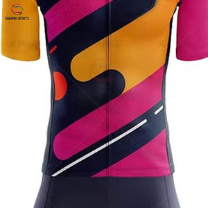 Vêtements de cyclisme en gros pour hommes, personnalisés, à manches courtes, pour la course et les sports de plein air, ensembles de maillots de cyclisme - Product Image 3
