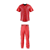 Vêtements de sport d'équipe haut de gamme en polyester sublimé à séchage rapide pour hommes, uniformes de baseball personnalisés en gros