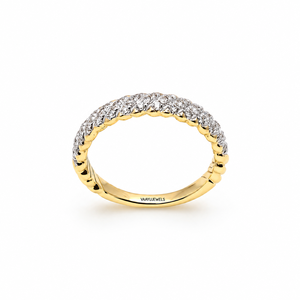 Anillo de Boda con Diamante Cultivado en Laboratorio, Corte Redondo, Diseño de Cuerda Trenzada, en Oro de 10K, 14K, 18K, Plata 925, 935, Joyería Fina - Product Image 4