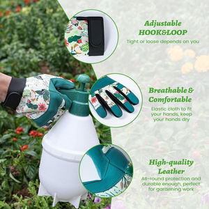 Custom Logo Cowhide Leather Breathable Anti-UV Waterproof Anti-Slip Garden Safety Work Hand <b>Gloves</b> All Size for Outdoor Home Use - Product Image 3