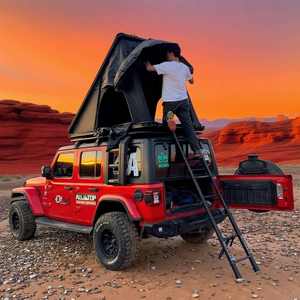 Solar Charging Hard Shell Roof Tent Lightweight Automatic Opening <b>Honeycomb</b> <b>Panel</b> Design For Outdoor Camping - Product Image 3