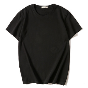 Camiseta de Cuello Redondo Lisa para Hombre, Camiseta Informal de Manga Corta con Cuello Redondo, Camiseta de Cuello Redondo de Jersey de Algodón Premium para Hombre - Product Image 1