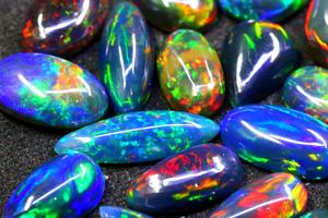 Lot de cabochons d'opale noire fumée Welo d'Éthiopie naturelle, pierres d'opale en vrac pour la fabrication de bagues, boucles d'oreilles et bijoux, vente en gros - Product Image 4
